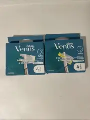 2x Gillette Venus Facial Hair & Skin Care Razor Refills 4 Cartridges Each NEW