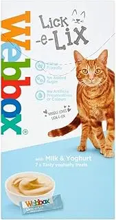 Webbox Cats Delight Lick E Lix Cream with Yoghurt and Milk 7x10gm Sachets