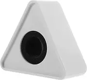 Kisangel Portable Abs Microphone Station Logo Flag Triangular Design Easy to Carry Logo Space for Interviews White Color
