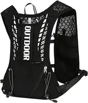 [Generic] Running Vest for Men - Vest Chest Phone Holder, Reflective Fitness Accessories for Workout Gym Trail Night Walking Outdoor Cycling 14.17x6.69 Inch