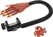 WOONEKY 1 Set Flexible Training Tool with Practice Nail Tips Realistic Fake Finger for Beginners Salon Art DIY Supplies
