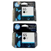 HP #65 65 Black Ink Cartridge 2 pack NEW In Box GENUINE April 2025 June 2023