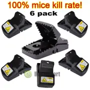 Reusable Rat Traps for House (6 Pack) Humane Rodent Mouse Traps for Instant Kill