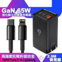 在飛比找博客來優惠-MyStyle 65W GaN氮化鎵極速充電器-黑+倍思 鎢