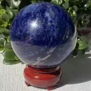 1pc Natural Sodalite Ball Sphere Quartz Crystal Mineral Reike 64.6mm L-1