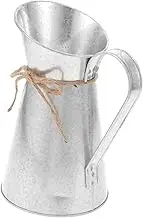 Vintage Metal Flower Vase Rustic Country Style Pitcher Planter for Home Decor