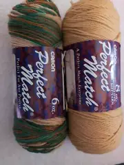 Vntg Lot Of 2 Skeins Of Caron Perfect Match Yarn. As Pictured