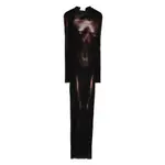[Jean Paul Gaultier] Jean Paul Gaultier Body-print Long Dress XS BLACK/BROWN