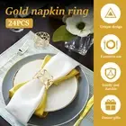 24 Pcs Metal Gold Napkin Rings Delicate Napkin Rings Holders Enduring paDOa