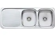 Oliveri LakeLand Double Right Hand Bowl Inset Sink With Drainer LL157