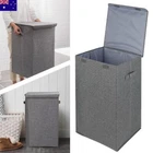 Large Laundry Basket Washing Clothes Storage Folding Basket Bin Hamper 100L BOX.