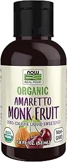 NOW Foods, Organic Liquid Monk Fruit, Amaretto, Zero-Calorie Sweetener, 1.8-Ounce