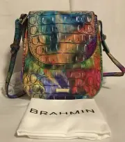 BRAHMIN Melbourne EVERLEE Shoulder Crossbody Bag AWESTRUCK Red Green Purple NWT