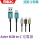 【Avier】CLASSIC USB C to A 編織高速充電傳輸線-TYPE C充電線