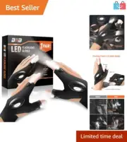 Breathable LED Flashlight Gloves for Hands-Free Lighting - Perfect Gifts for Him