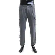 BRUNELLO CUCINELLI 1915$ Grey Herrington Bone Pattern Virgin Wool Pants
