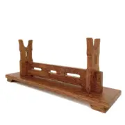 Wenge Japanese Samurai Sword Katana Holder Stand Bracket Assembly Rack 1 Tier