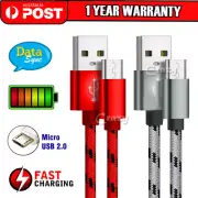 1M/2M Strong Braided Micro USB Data Sync Charger Cable Cord Android Samsung