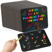 12 Pcs 9.5" x 12" Frameless Black Chalkboard for Kids Wooden Chalk Board Smal...