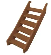 Ezistep Merbau Timber Ext. Outside Deck Stair Kit 6 Step DIY Treads are 1200mm.