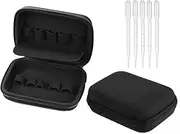 [Abiyou] Essential Oil Carry Bag, Sending 3 ml Pipettes, Essential Oils Storage Bag, Essential Oil Bag, Carry Bag for Essential Oils, for Storage of Essential Oils (Black), Black, No