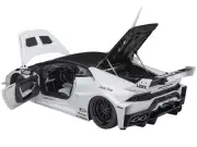 Lamborghini Huracan GT "LB-Silhouette Works" White with Black 1/18 Model Car by