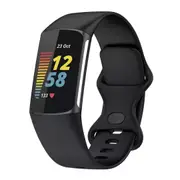 Black Replacement Bands for Fitbit Charge 5 6 Band Tracker Fitness Strap Wristbands