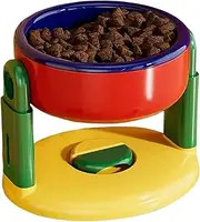 Liftable Suction Cup Pet Bowl, Adjustable Height Food and Water Dish for Cat Dog, Stainless Steel Feeder, Elevated and Non-Slip, Easy to Clean, Durable for All Pets (red)