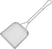 STOBAZA Square Mesh Skimmer Stainless Steel Colander Spoon Fry Ladle Skimmer Fine Mesh Oil Fat Skimmer Fryer Scoop for Cooking Frying Kitchen Gadgets