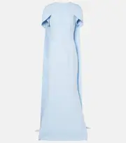 [Safiyaa] Safiyaa Ginko caped crêpe gown AU 6 blue