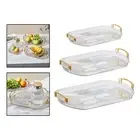Serving Tray Bathroom Toilet Tray Versatile Serving Plate with Handles Cosmetic