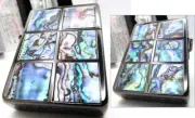1935 Replica Square Shell Inlay Black Nickel Double Sided Zippo Lighter MIB 2021