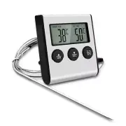 Digital Cooking Thermometer with Probe Timer Function for Cooking Perfection