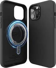 [elago] Magnetic Silicone Case for iPhone 12 & 12 Pro, 6.1 Inch - Built-in Magnets, Compatible with MagSafe Accessories (Black)