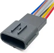 6 Pin TS 025 Auto Accelerator Pedal Electronic Connector Harness MAF Reversing Radar Plug Compatible with Toy~ta Ma~da 6189-7100 (Color : 6P Male, Size : 5Pcs with 15cm 18AWG)