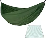 Portable Hammock | Travel Hammock for Double Single Person - Hangable on Trees Bed with Picnic Blanket, Pure Color Equipment for Backpacking, Hiking, Backyard