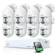 ANRAN 8MP CCTV POE Security Camera System 8CH NVR Outdoor 4TB IR Night Vision