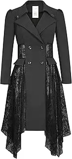 [CHIC STAR] Womens Lace Gothic Jacket, Black, 22