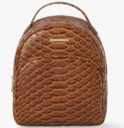 BRAHMIN Chelcy Backpack Honey Brown Leather Bag Purse NWT