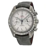 Original Omega Speedmaster Professional Grey Side of the Moon Chronograph Automatic Sandblasted Platinum Dial Grey Leather Men's Watch 311.93.44.51.99.001