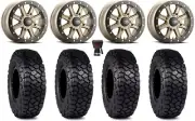 ITP Inertia Bdlk 15" Wheels Br +40mm 30" Intersect Tires Pioneer 1000 / Talon