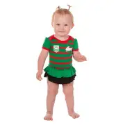 NRL South Sydney Rabbitohs Baby Girl Footysuit / Romper - Sizes 000 - 0