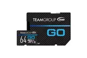 Team Group Go 4K MicroSDXC Memory Card 64GB, R/W (Max) 100MB/s 50MB/s, V30, UHS-I U3 With SD Adapter TGUSDX64GU303