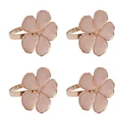 4x Urban Flower Napkin Ring Holder Kitchen Table Organiser Home Decor Pink