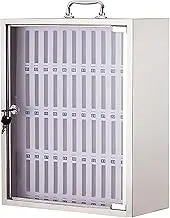 Cell Phone Safe Deposit Box with Lock, 12/24/36/48/60 Slots Stainless Steel Cell Phones Storage Cabinet, for Office Classroom Table or Wall(40x19x49cm/16x7x19in)