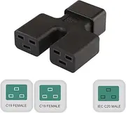 C20 to C19 Power Adapter Computer Extension Cord Power Adapters Multiple C19 Connectors Converter Replacement