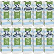 NEW 10x Devondale Skim Extra Light Long Life UHT Milk 1L Box Carton BULK