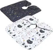 SHERCHPRY 2pcs Cartoon Haircut Cape Hairdressing Apron for Hair Cutting Comfortable Fit for Boys Stain Resistant Design for Salon Use