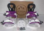 ​ALTITUDE RIPPER KIDS SNOWBOARD BINDINGS 4x4 BURTON 3D EST CHANNEL WHITE/PURPLE