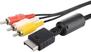 RGEEK 6FT AV to RCA Composite Cable Cord for Sony Playstation 2 PS2 PS3